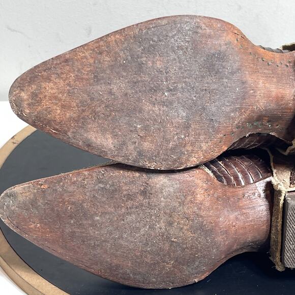 Pecos‎ Bill Boots Women 6.5 Distressed Western Python Inlay Harness Exotic Rodeo - Picture 16 of 16